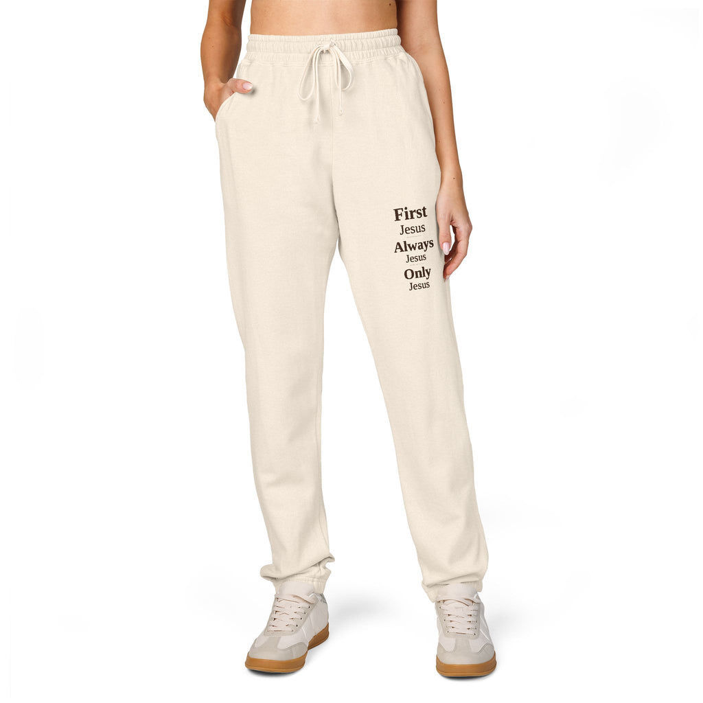 Cozy 'Best Mom Ever' Garment-Dyed Fleece Sweatpants – Soft Lounge Joggers